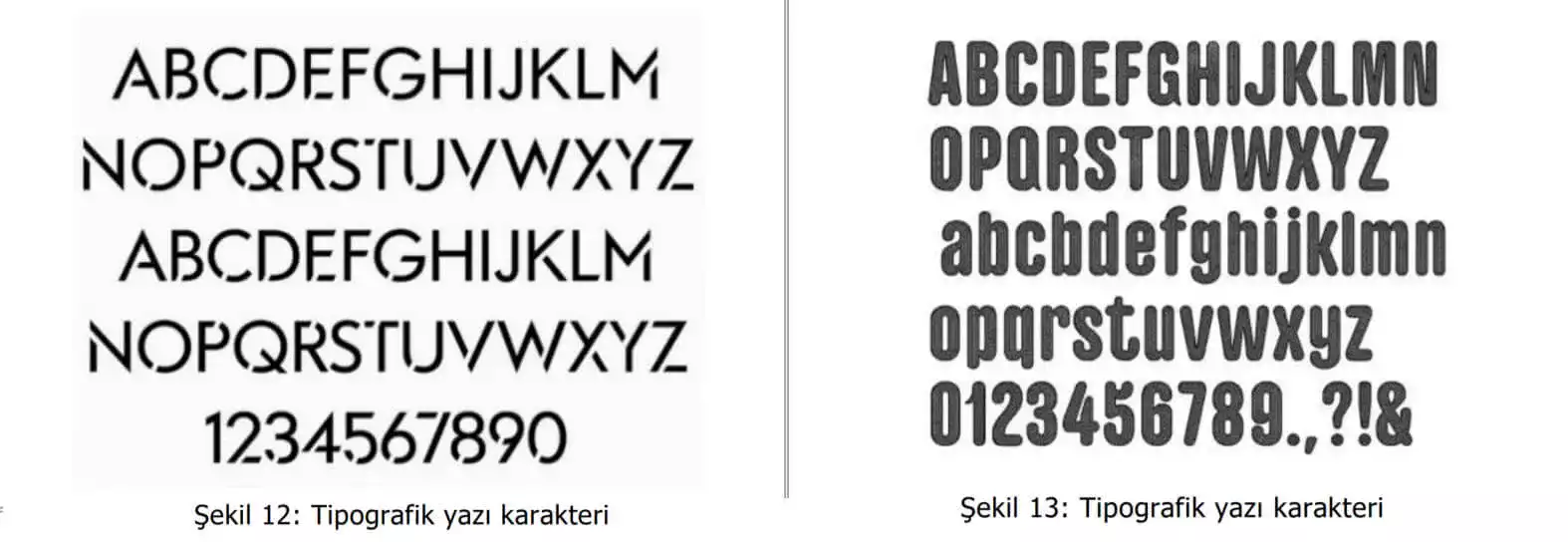 tipografik yazı karakter örnekleri-bakirkoy patent